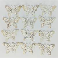 12 Stanzteile Streudeko Schmetterlinge 3D, Duo Karton, Kartengestaltung, Deko, Scrapbooking, Junk Journal Bild 2