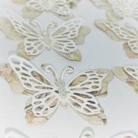 12 Stanzteile Streudeko Schmetterlinge 3D, Duo Karton, Kartengestaltung, Deko, Scrapbooking, Junk Journal Bild 3
