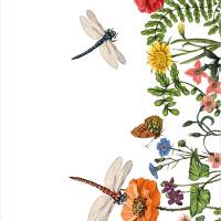 Notizheft Sommerwiese & Lesezeichen, Blumenwiese mit Mohnblumen, Libellen und Schmetterlingen Bild 4