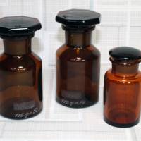 Vintage Apothekerflaschen braun Set oder Einzeln, Apothekerglas, Glasflasche, Flasche, Medizinflasche, braune Flaschen Bild 2