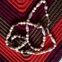 "Pinki" Kette Halskette Perlenkette  Leicht Festschmuck Unikat Bild 4