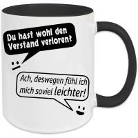 Verstand Verloren Spruch Tasse Lustig - Geschenk verrückte Freundin Kollegin - Psychologie Therapie Sprüche Kaffeetasse Bild 3