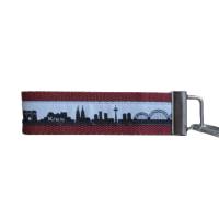 Schlüsselband Geschenk-Schlüsselanhänger Köln-Anhänger schwarz grau weinrot Skyline Autoschlüssel Hausschlüssel Bild 1