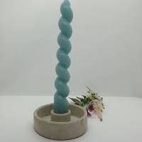 Runder Kerzenhalter Kerzenständer für Stabkerzen aus Beton Bild 1