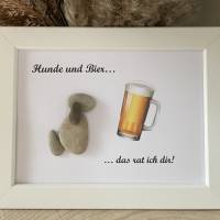 Steinbild Tiere mit Bier Bild 1