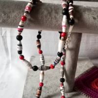 "Pinki" Kette Halskette Perlenkette  Leicht Festschmuck Unikat Bild 3