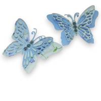 12 Stanzteile Streudeko Schmetterlinge 3D, Duo Papier, Kartengestaltung, Deko, Scrapbooking, Junk Journal Bild 1