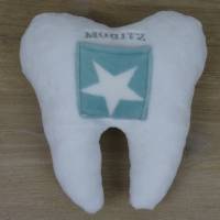 Zahnfee-Kissen kuschelig weich, einer kleinen Tasche auf der Rückseite, individuell und personalisiert Bild 6