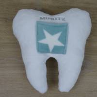Zahnfee-Kissen kuschelig weich, einer kleinen Tasche auf der Rückseite, individuell und personalisiert Bild 7