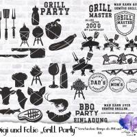 Digi- und Folienset “Grill Party” hohe Qualität (300 DPI), PNG,JPG,SVG Bild 1