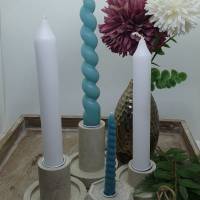 Kerzenhalter Kerzenständer für Stabkerzen aus Beton 3 verschiedene Größen Bild 6
