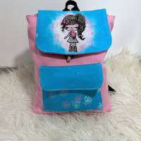 Set Kleid und passender Kindergarten Rucksack - mit oder ohne Namen - mit Wunschnamen Kinderrucksack - Tasche für Mädche Bild 8