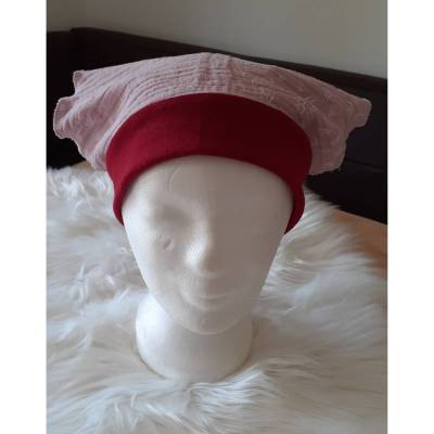 Kopftuch / Sommerkopftuch in rosa aus Musseline  -  mit oder ohne Augenschutz