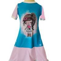 Kleid rosa mit Armlängenauswahl- Sommerkleid Rüschenkleid für Mädchen in verschiedenen Größen Bild 2