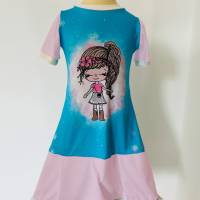 Kleid rosa mit Armlängenauswahl- Sommerkleid Rüschenkleid für Mädchen in verschiedenen Größen Bild 4