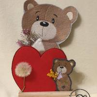 ITH Stickdatei Teddybär mit Blumen Bild 5