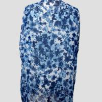 Damen Tunika Kleid Chiffon in Weiß-Blau gemustert | Bild 3