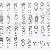 Familienstempel - Adressstempel für Familie - personalsierter Stempel - Figuren - Namen - Anschrift - Motiv: 528 Bild 2