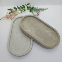 Deko Tablett Schale Teller aus Beton oval für Teelicht, Schmuck Bild 2