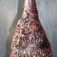 Totenkopf NEWBORN Acrylmalerei auf einer Glasflasche Gothic Steampunk Skull Geschenk für Männer Upcycling Bikergeschenk Bild 8