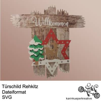 Plotterdatei Türschild Rehkitz