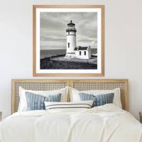 Alter Leuchtturm North Head analoge schwarz weiß Fotografie, Kunstdruck Poster Vintage Art Meer Nautik, maritim Bild 4