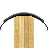 Kopfhörerständer RONDO, handgefertigt aus Massivholz Eiche mit auswechselbarem Ohrpolsterschutz. Bild 9