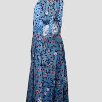 Damen Hemdblusen Kleid  | Blumen Motiv und gepunktet | Bild 2