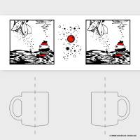 Tasse, Keramiktasse "Blätter", individueller, künstlerischer Akzent für Deinen Tisch, 0,3L Bild 5