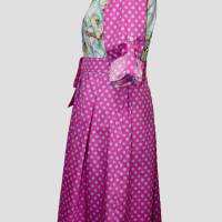 Damen Hemdblusen Kleid  | in Pink und Blau | Bild 2