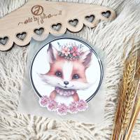 Bügelbild PATCH süßes Fuchs Mädchen mit Blumen Bild 2