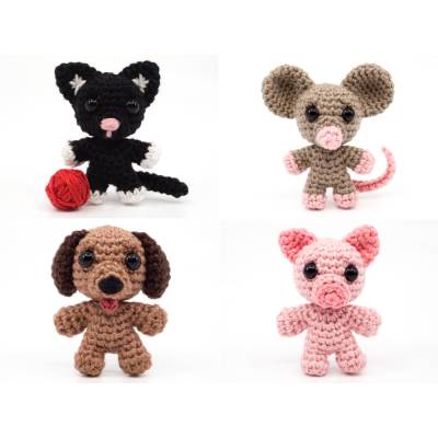 Haustiere PDF Häkelanleitung Sparset | Amigurumi PDF Anleitungen