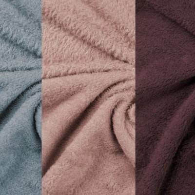 ♕ Frottee Bambus seidenweich altrosa blau aubergine Handtuch Bademantel 50 x 150 cm ♕