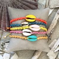 Bicolore - Zweifarbige Makramee-Armbänder mit Kauri-Muschel Bild 7