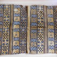 Bogolan Schlammtuch Mudcloth Plaid, afrikanische Deko - Ethno Tuch - Braun/Naturtöne 162x115 cm Bild 1