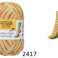 89,50 €/ 1kg Schachenmayr/Regia ’Tutti Frutti Cotton Color’ Sockenwolle 4-fädig/4-fach mit Baumwolle auch für Allergiker Bild 3
