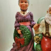 Nostalgisches Weihnachtsmannpaar aus Keramik Bild 5