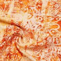 Viskosegewebe, Paisley, Batik-Optik, orange, 150 cm breit, Preis pro 0,5 lfdm Bild 3