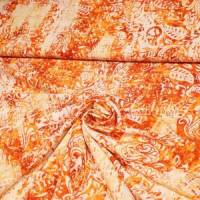 Viskosegewebe, Paisley, Batik-Optik, orange, 150 cm breit, Preis pro 0,5 lfdm Bild 4