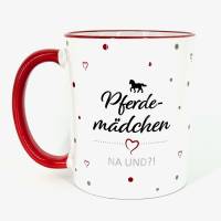 Tasse Pferde-Mädchen Nr. 2, Namenstasse mit Spruch, personalisierte Geschenke Pony, rot Bild 5