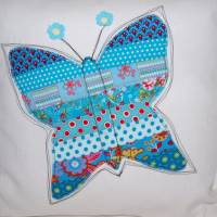 Kissenbezug Schmetterling 40 x 40 cm RV,  Kissenhülle aus Baumwollstoff Bild 2