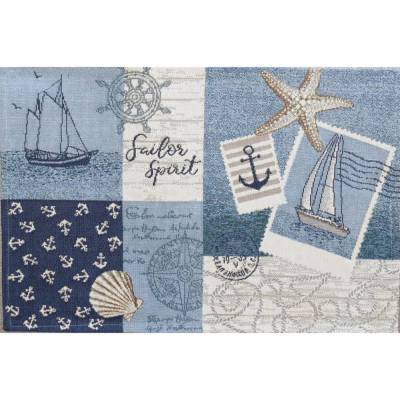 Maritimes Tischset aus langlebigen, strapazierfähigem Gobelinmaterial