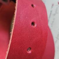 Büffel-Ledergürtel, rot, für Wechselschnallen Bild 2