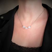 Kette ,Halskette, Damenkette, Collier mit Opalith-Perlen Bild 2