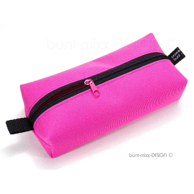 Stiftemäppchen rosa PINK Federmäppchen Universaltasche Schlamper, boxybag Kosmetik, by BuntMixxDESIGN