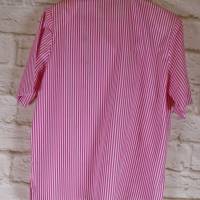 Vintage 80er Landhaus Bluse Chris B Größe M 38 40 42 Streifen Stickerei Weißer Kragen Rosa Pink Trachten Bild 4