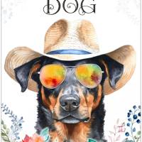 Hundeschild LIFE IS BETTER WITH A DOG mit Beauceron Bild 1