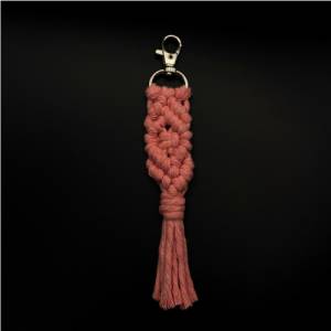 Makramee - Schlüsselanhänger - Farbe Rosa, Makramee Anhänger, Boho Style Makramee Anhänger Bild 2