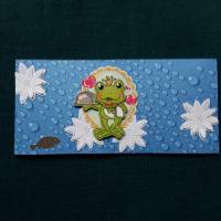 Gutscheinkarte,  Geldgeschenkverpackung Frosch, Kröten Bild 4