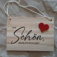 Geschenk zum Einzug/ Türschild, Schild aus Klötzchen/ Familie/ Zuhause/ Deko/ Dezent Minimaldeko/Mit Bild 2